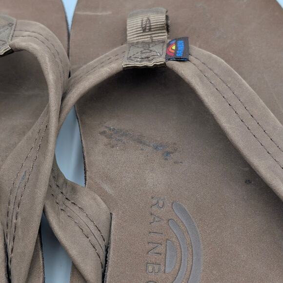 Rainbow 301ALTS0 Flip Flop Sandals Men's Leather Espresso XL-Large US11-12 EU45 - Picture 8 of 13